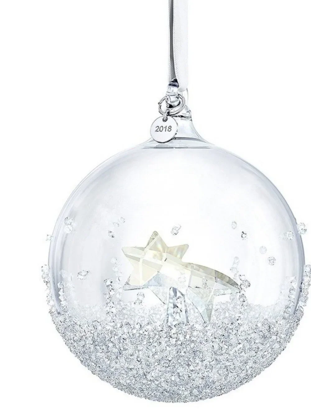 Swarovski 2018 Annual Christmas Shooting Star in Ball Ornament  in box